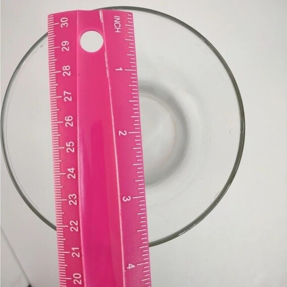 Vintage 70s Clear glass Vase Gathering 8 inches Vase Flowers Seashells - Picture 5 of 12